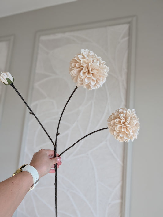 Beige | Dahlia | 75 cm |