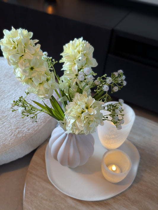 Hyacint | Boeketje | Creme | 40cm |