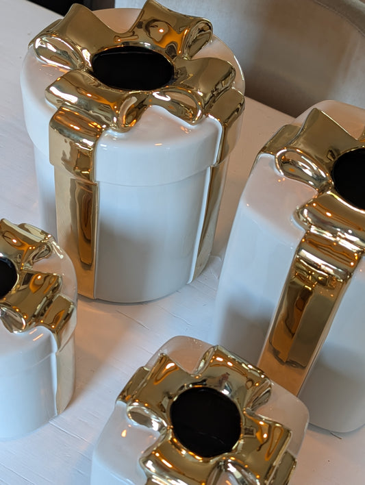 Geschenk-Vase | Quadratisch | Creme |