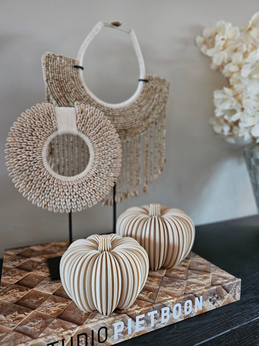 Pompoen set | Led | Beige