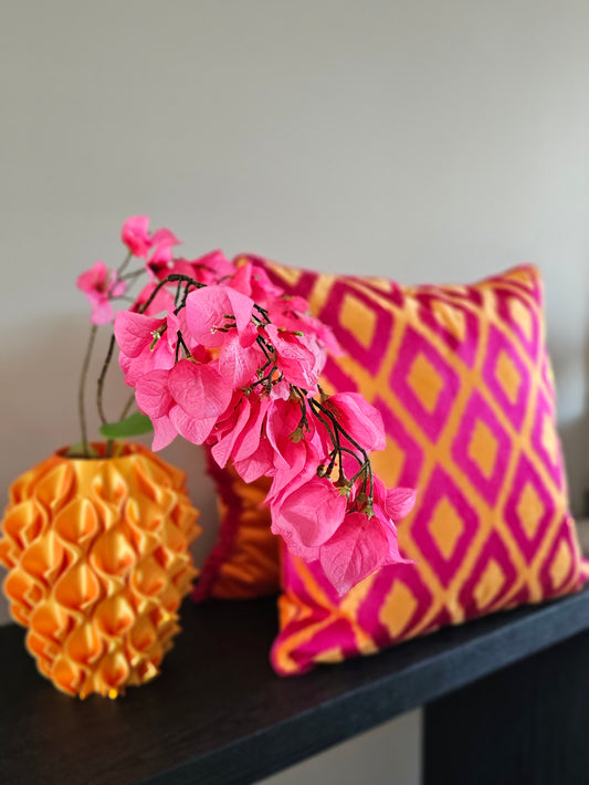 Sierkussen | Pink-Orange | Patroon |