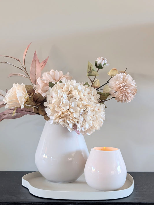 Set Ivory Chique | Vaas - Boeket - windlichtje - Plateau |