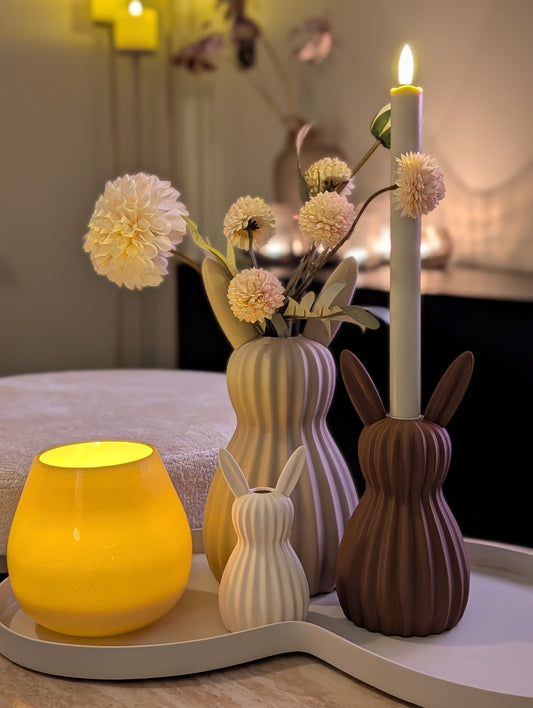 Paashaas | kandelaar | Bruin |