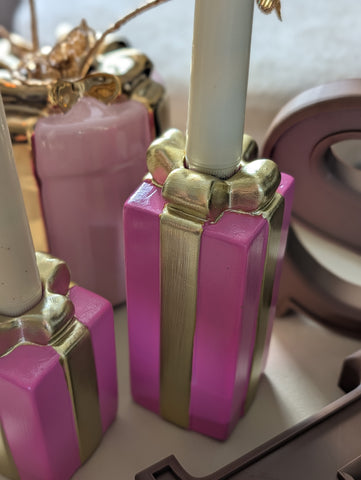 Cadeau kandelaren | Roze |