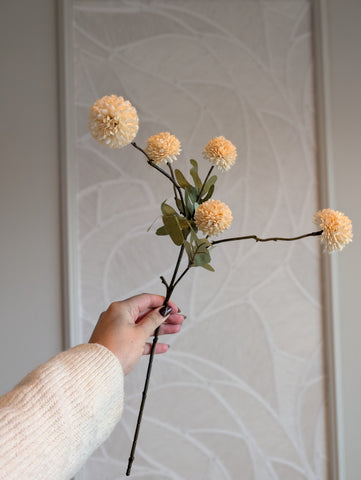 Pompom takje | 50cm | Creme |