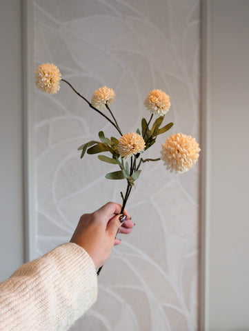 Pompom takje | 50cm | Creme |