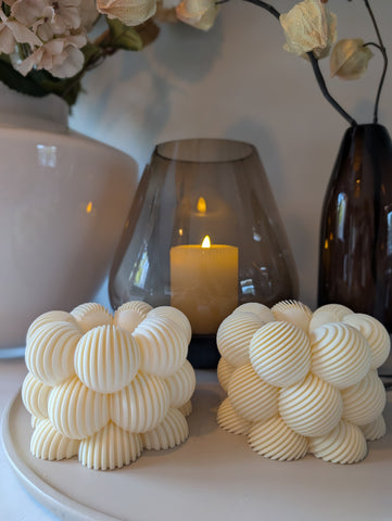 Set Linea | Waxinelichthouders | Creme |