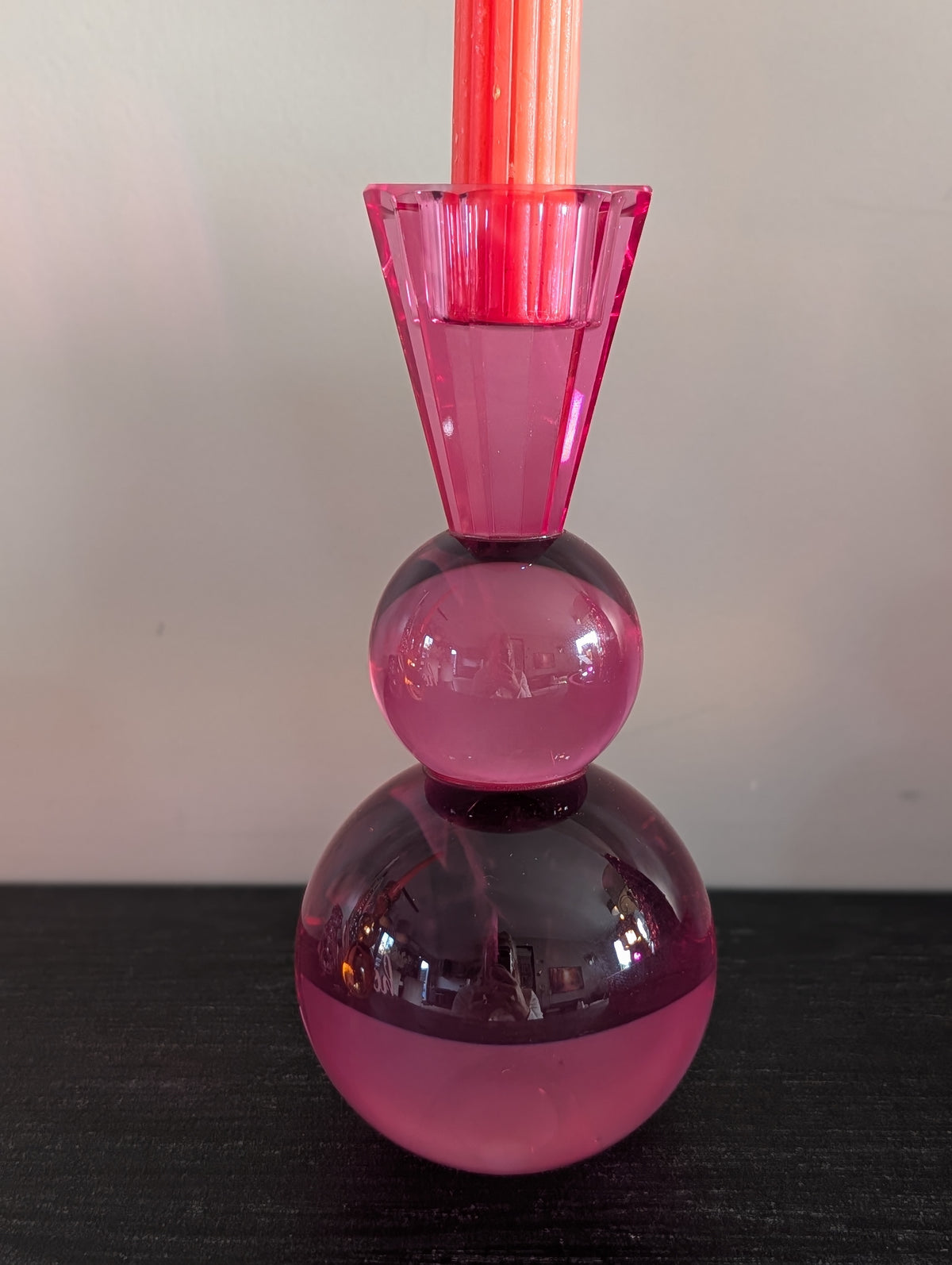 Kandelaar | roze - oranje |