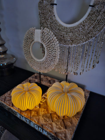 Pompoen set | Led | Beige