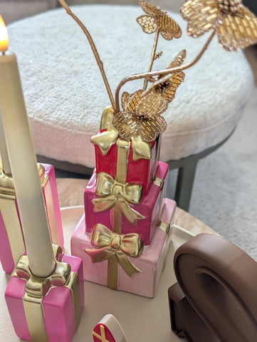 Cadeautjes vaas | Roze - Rood | 20cm h |