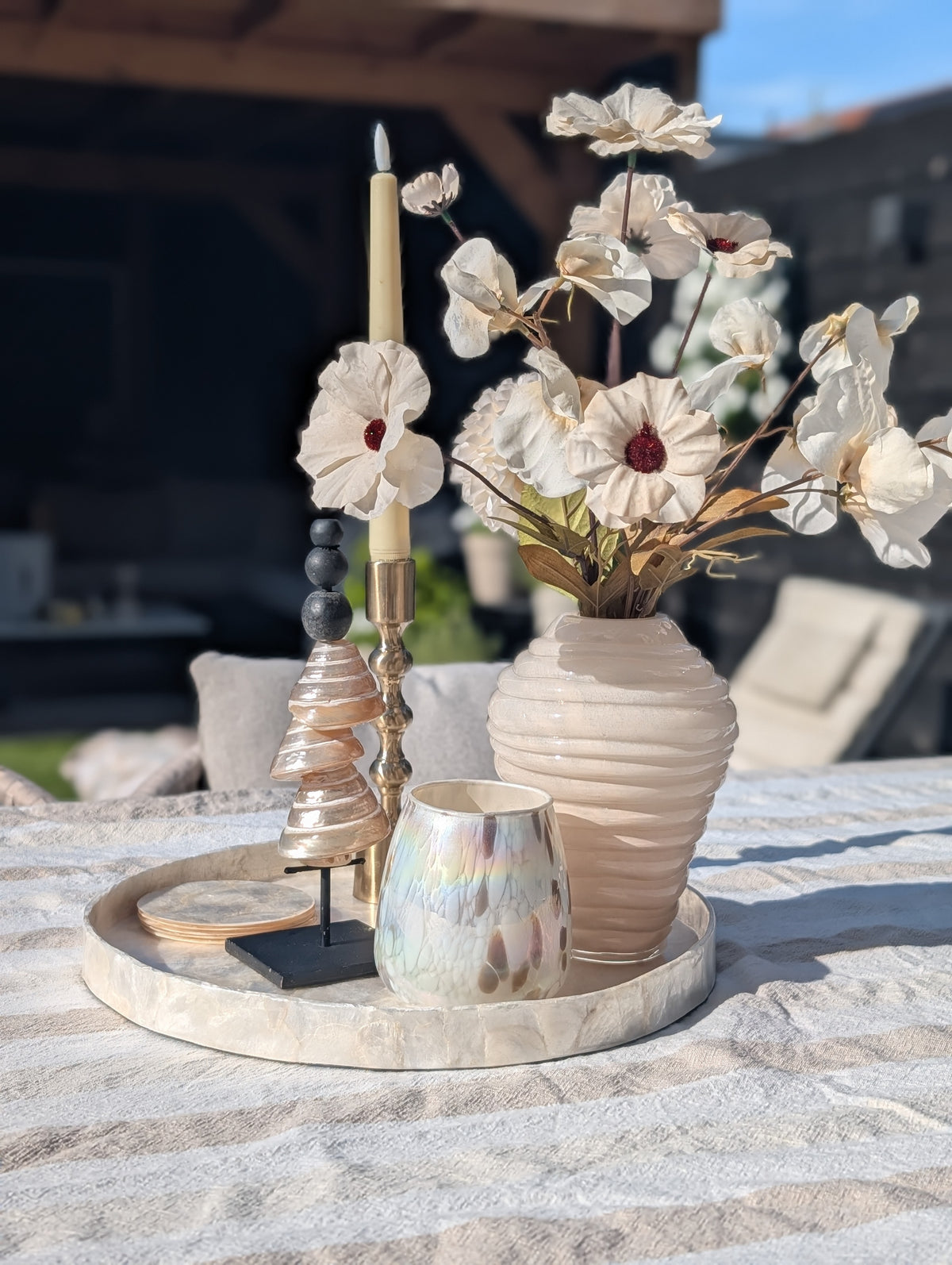 Capiz | Plateau | 32cm ø | J-line |