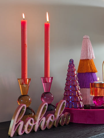 Kandelaar | roze - oranje |