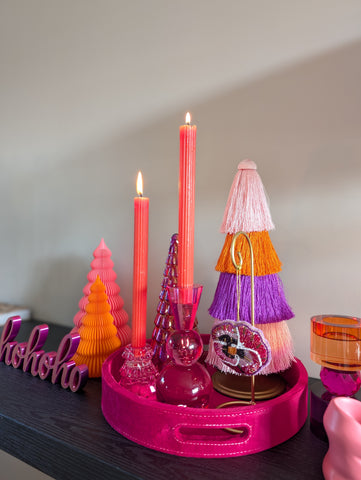 Kandelaar | roze - oranje |
