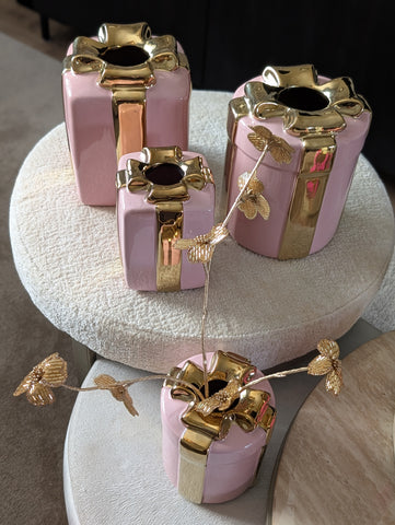 Cadeautjes vaas | Roze | Rond of vierkant |