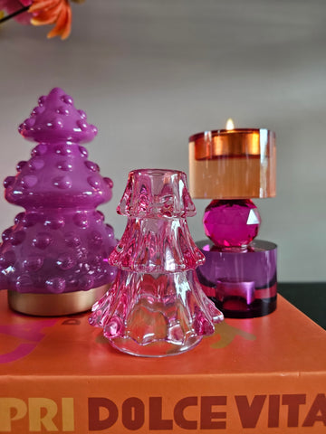 Kerstboom | Kandelaartje | Roze |