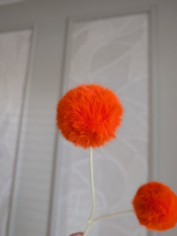 Fluffy | Pompom tak | Oranje |
