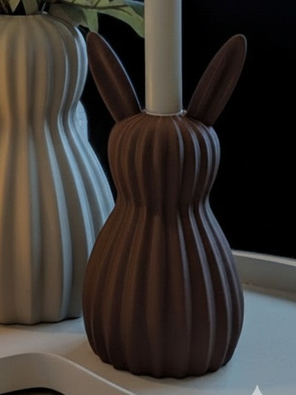 Paashaas | kandelaar | Bruin |