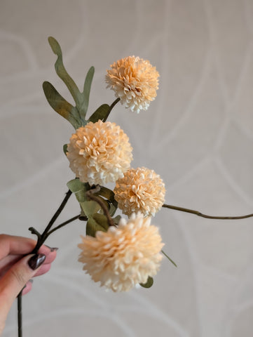 Pompom takje | 50cm | Creme |