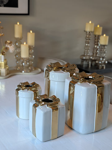 Gift vase | Square | Cream |