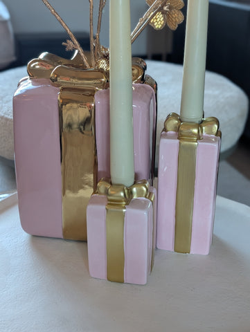 Geschenk-Kerzenständer | Hellrosa |