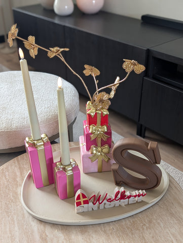 Cadeautjes vaas | Roze - Rood | 20cm h |
