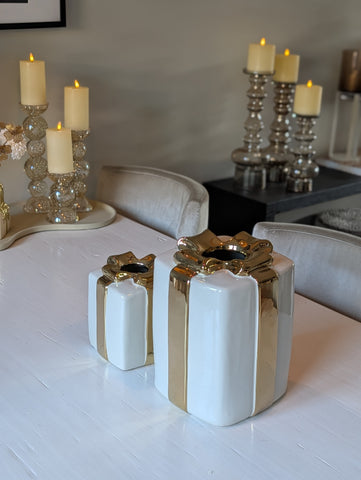 Gift vase | Square | Cream |
