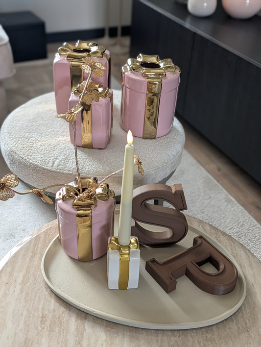 Cadeautjes vaas | Roze | Rond of vierkant |