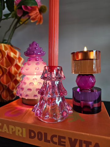Kerstboom | Kandelaartje | Roze |