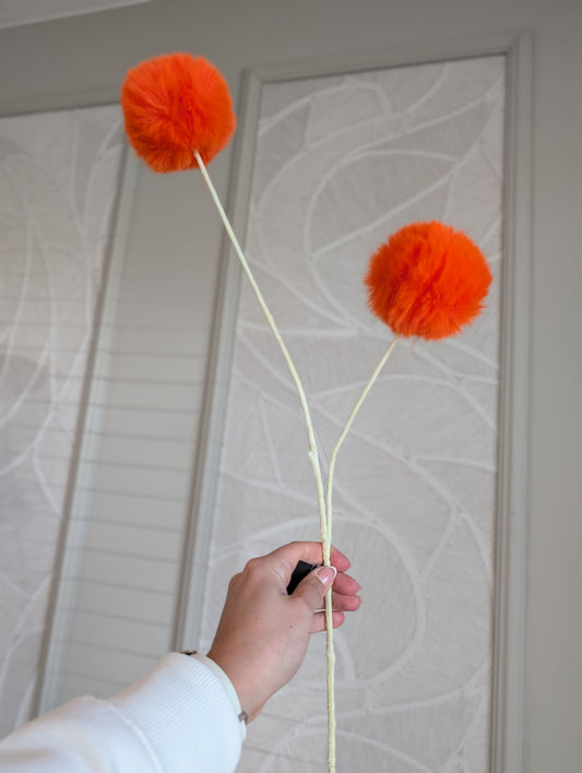 Fluffy | Pompom tak | Oranje |