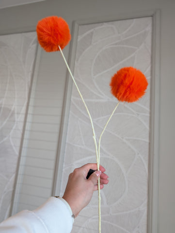 Fluffy | Pompom tak | Oranje |
