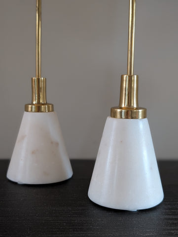 Kandelaar set | Gold marble |