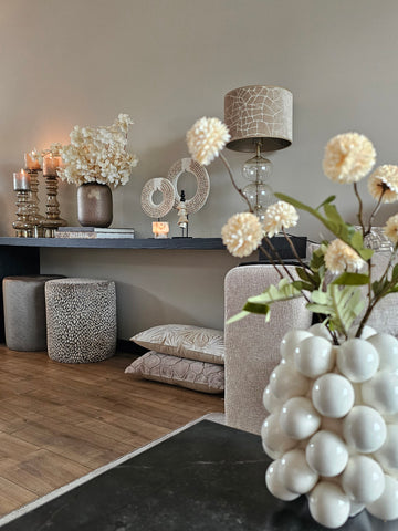 Pompom takje | 50cm | Creme |