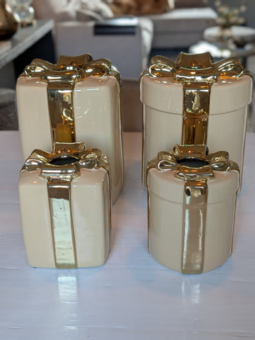 Geschenk | Vase | Beige | Quadratisch |