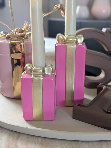 Cadeau kandelaren | Roze |