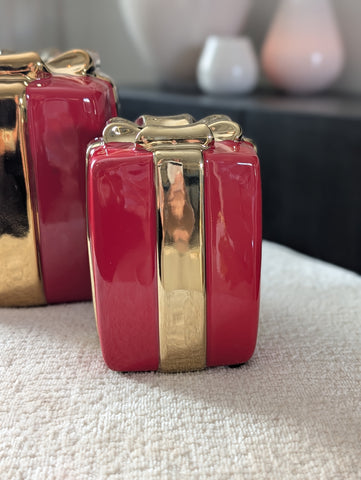 Cadeau vaas | Rood | Rond of Vierkant |