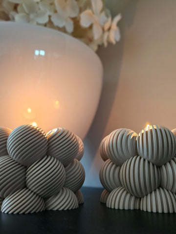 Set Linea | waxinelichthouders | Beige |