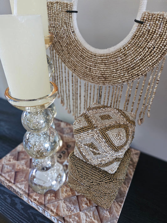Set offermandjes | Beige-Goud |