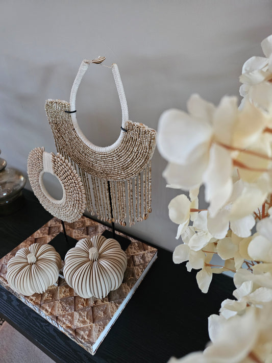 Pompoen set | Led | Beige