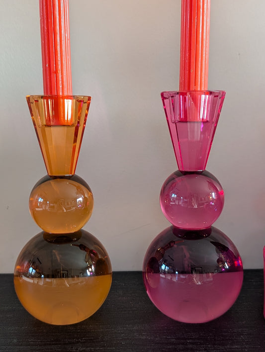 Kandelaar | roze - oranje |