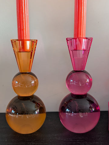 Kandelaar | roze - oranje |