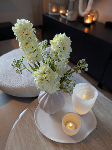 Hyacint | Boeketje | Creme | 40cm |