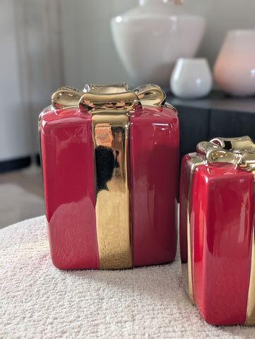 Cadeau vaas | Rood | Rond of Vierkant |