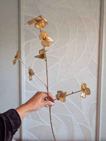 Golden | Flowers | 77cm |