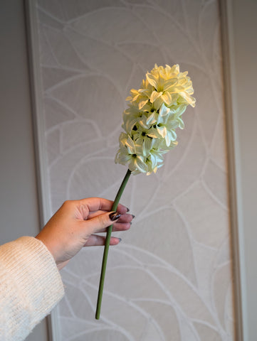Hyacint | Boeketje | Creme | 40cm |