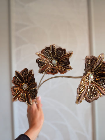 Glitter flower | Brown | 77cm |