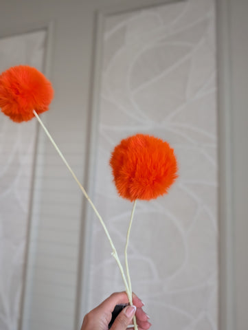 Fluffy | Pompom tak | Oranje |