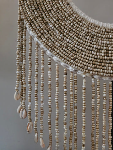 Schelpen - kralen ketting | Beige |