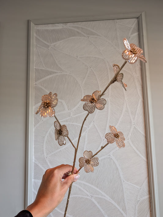 Glitter flower | Beige | 77cm |