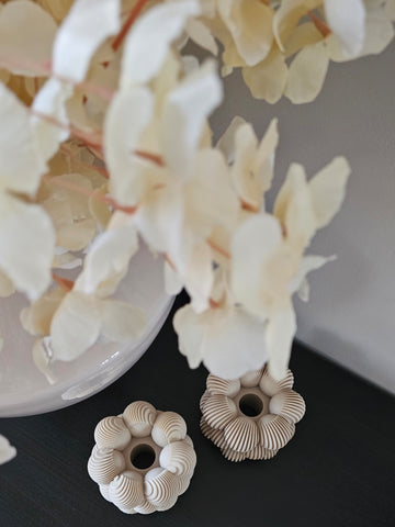 Set Linea | waxinelichthouders | Beige |
