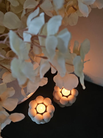 Set Linea | waxinelichthouders | Beige |